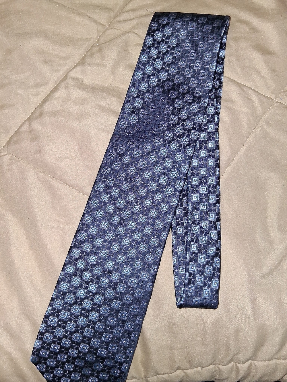 Emanuel Ungaro Navy Geometric Tie